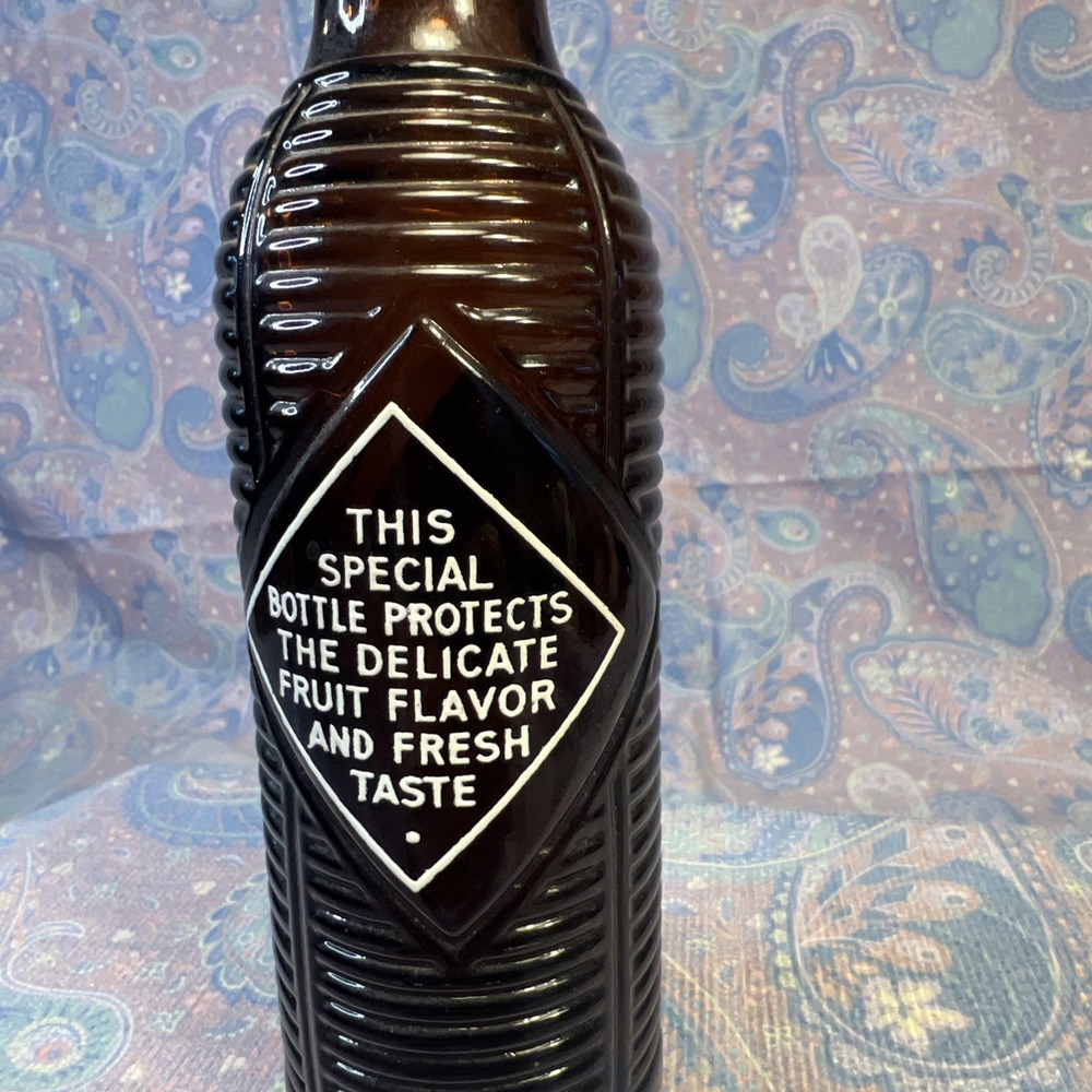 Vintage orange crush Ribbed Beehive Amber glass bottle 7oz 1970's - Picture 5 of 10